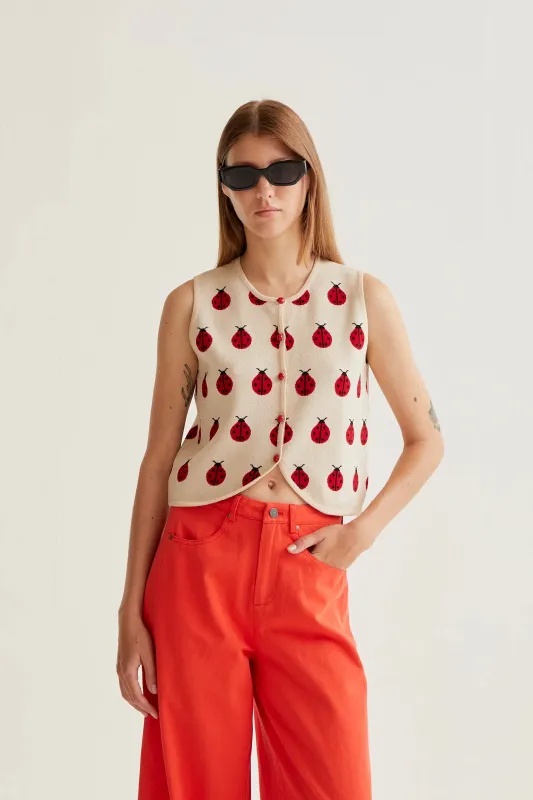Top de punto con estampado Red Coccinella sold by Compania Fantasica