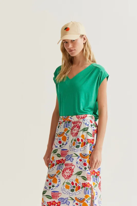 Camiseta verde manga sisa sold by Compania Fantasica