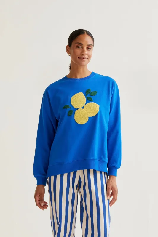 Sudadera con bordado de Limones gigante made by Compania Fantasica