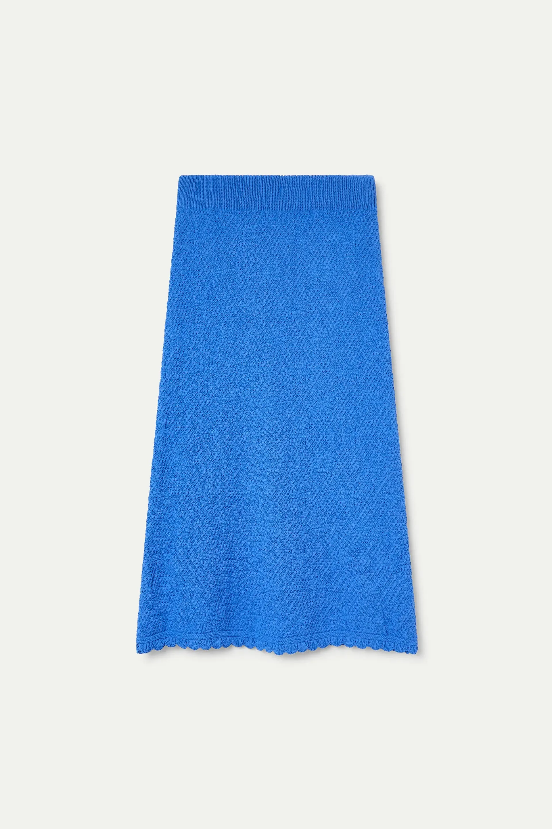 Falda midi con bordado encadenado azul sold by Compania Fantasica product image thumbnail 2