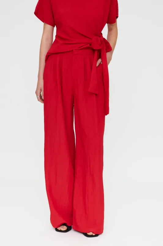 Pantalón fluído rojo made by Compania Fantasica