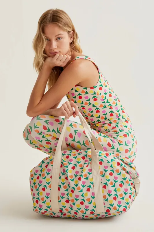 Bolso deportivo con estampado Multicolor Tulips made by Compania Fantasica