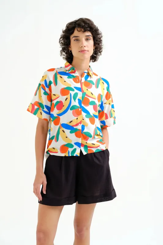 Camisa con estampado Tutti Frutti Small LENZING™ ECOVERO™ made by Compania Fantasica