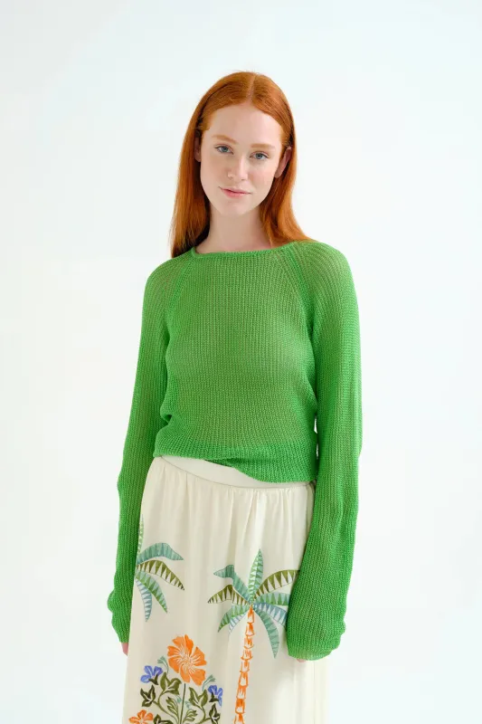 Jersey punto calado verde made by Compania Fantasica