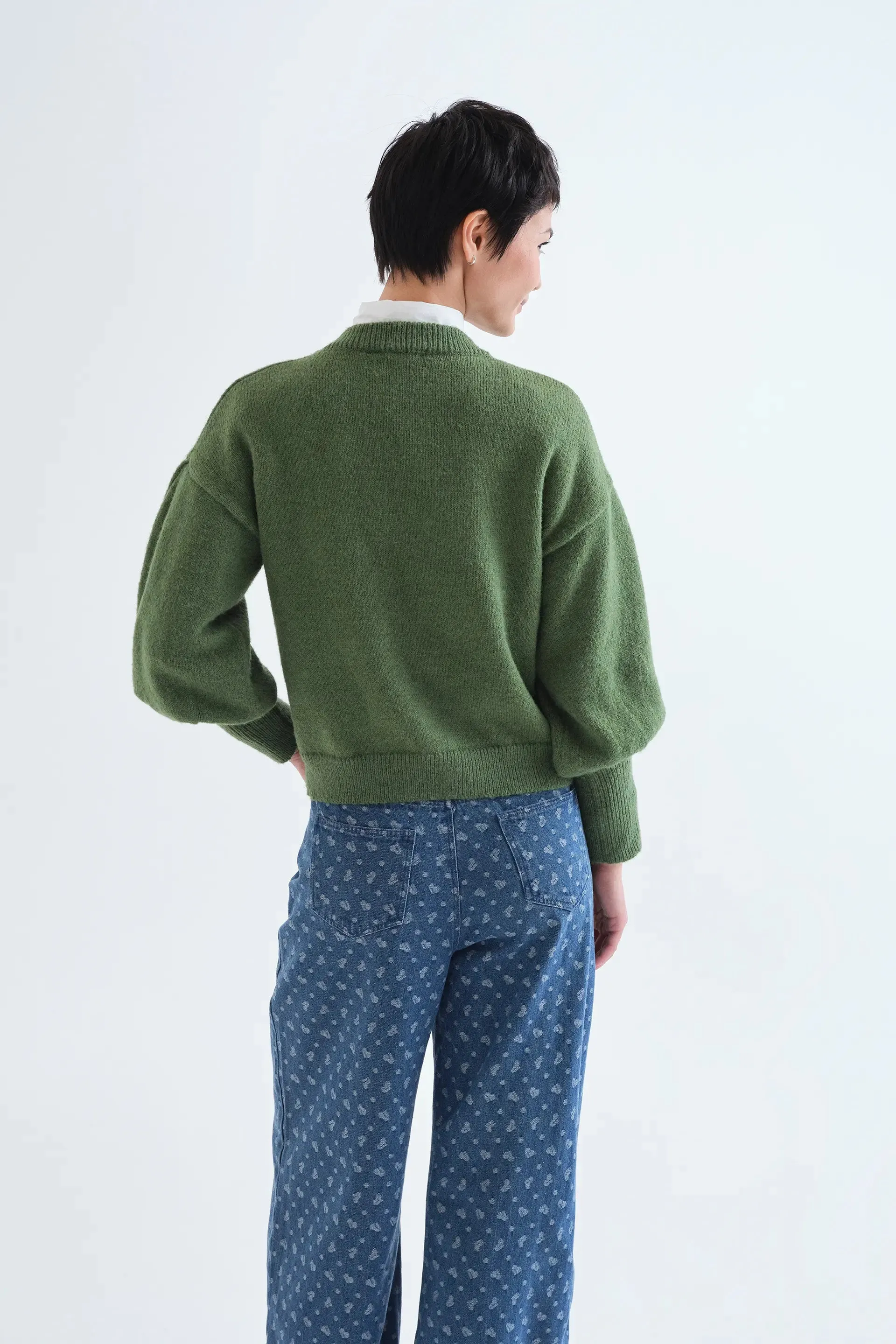 Jersey básico manga larga de punto verde sold by Compania Fantasica product image thumbnail 2