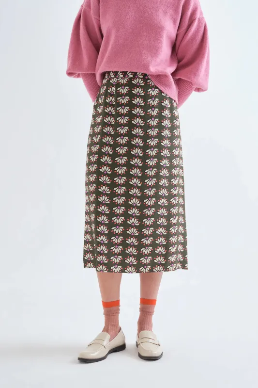Falda midi con estampado Geometry made by Compania Fantasica
