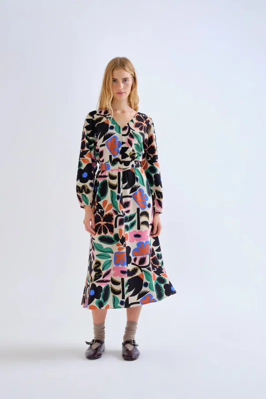 Vestido midi con estampado Neo Garden made by Compania Fantasica