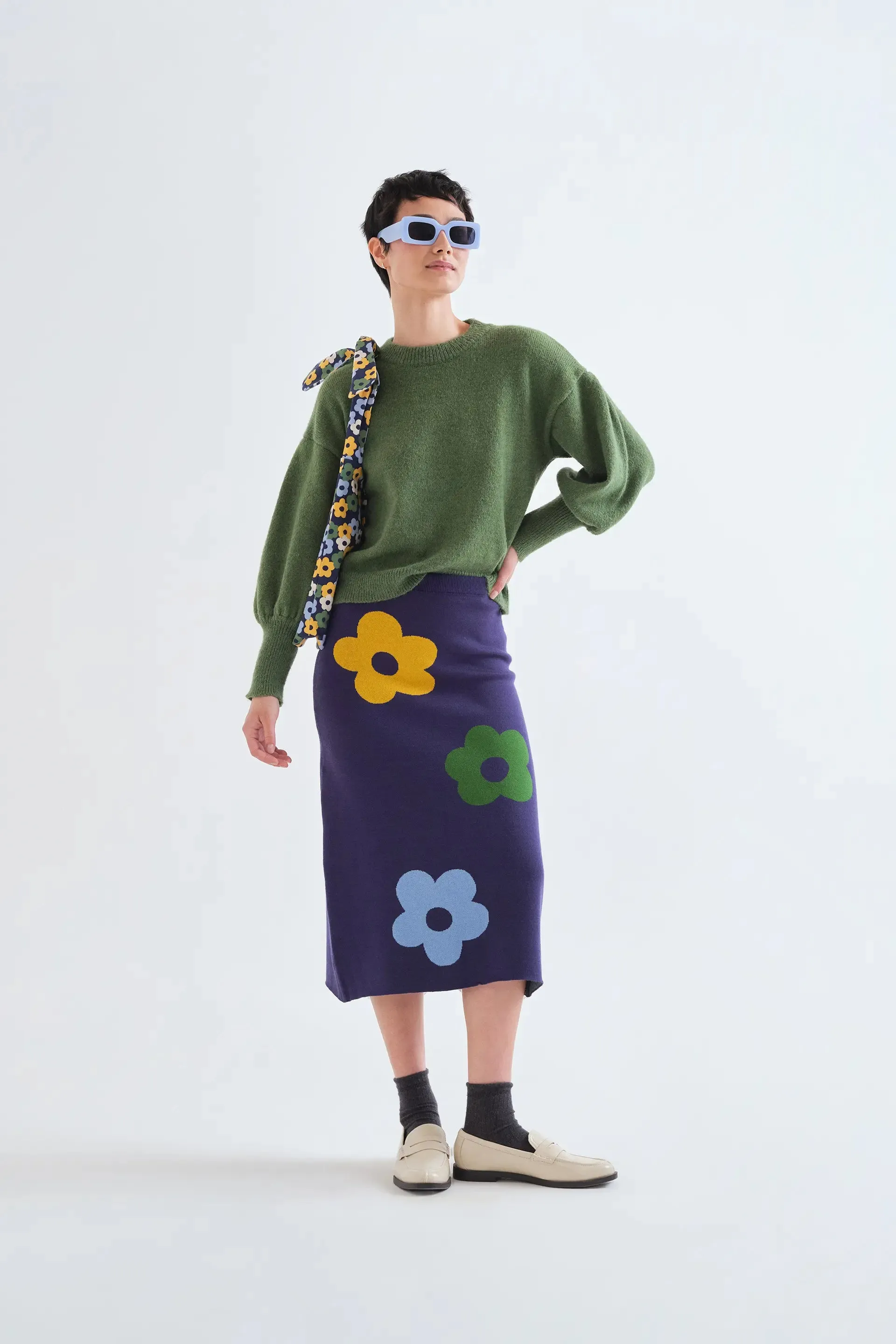 Falda midi con estampado Euphonia sold by Compania Fantasica product image thumbnail 4