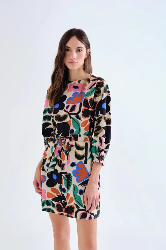 Vestido corto con estampado Neo Garden made by Compania Fantasica