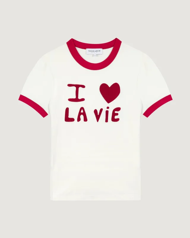 "I Love La Vie" montherlant t-shirt sold by Maison Labiche