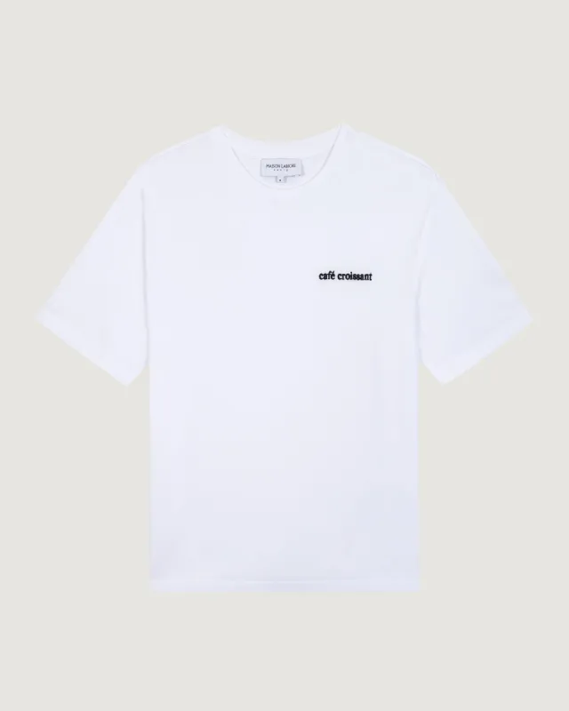 "Cafe Croissant" popincourt t-shirt sold by Maison Labiche