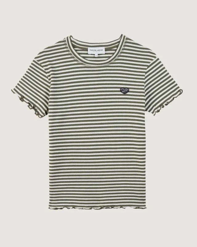 "Patch Coeur" folies ribbed t-shirt sold by Maison Labiche