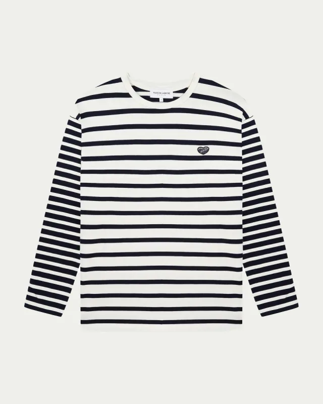 "Patch Coeur" montpart sailor shirt sold by Maison Labiche