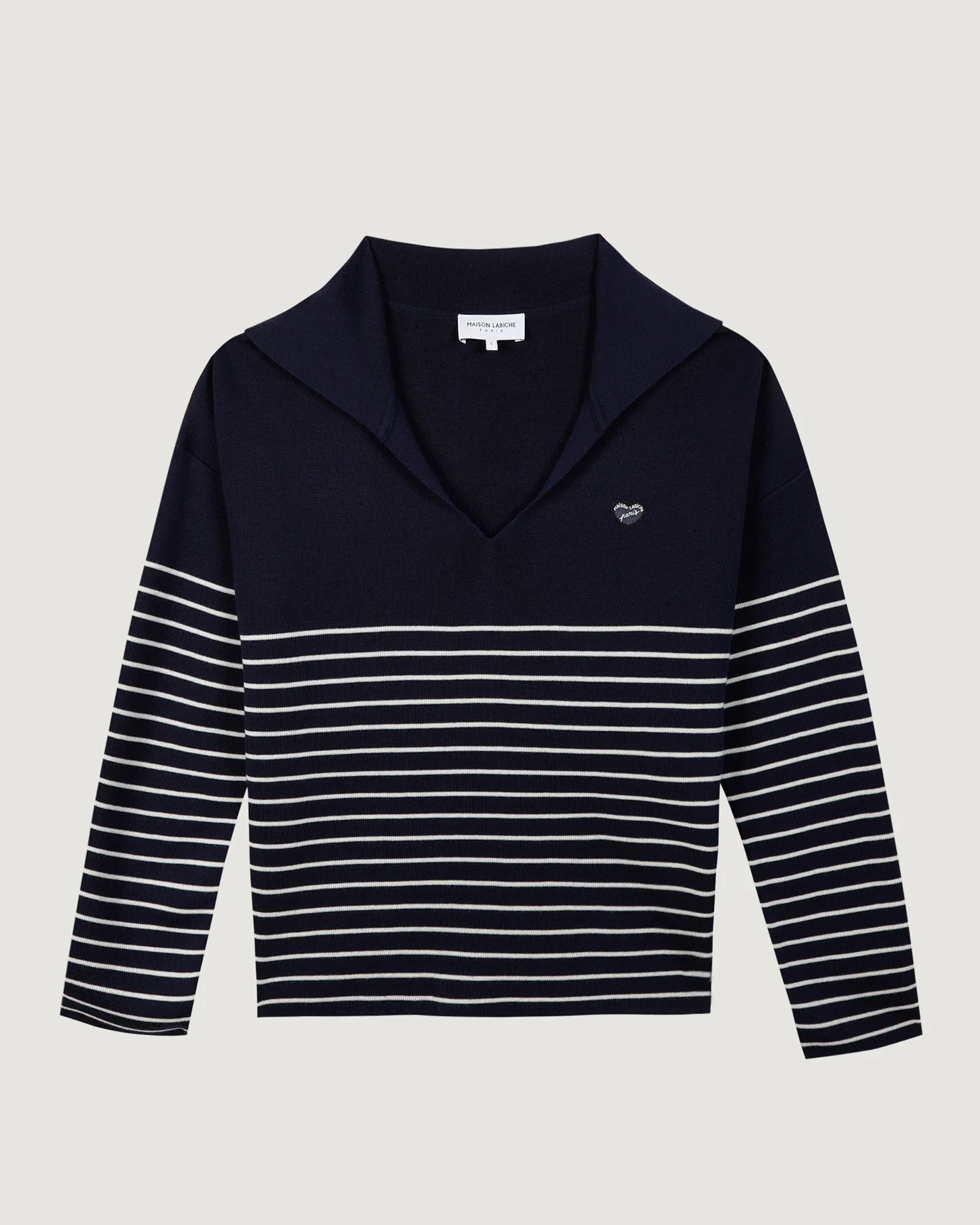 "Patch Coeur" chaffault wool sweater sold by Maison Labiche