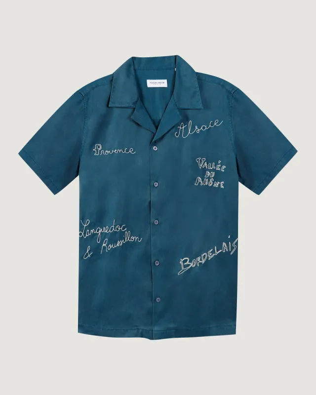 "French Wines" morney tencel shirt sold by Maison Labiche