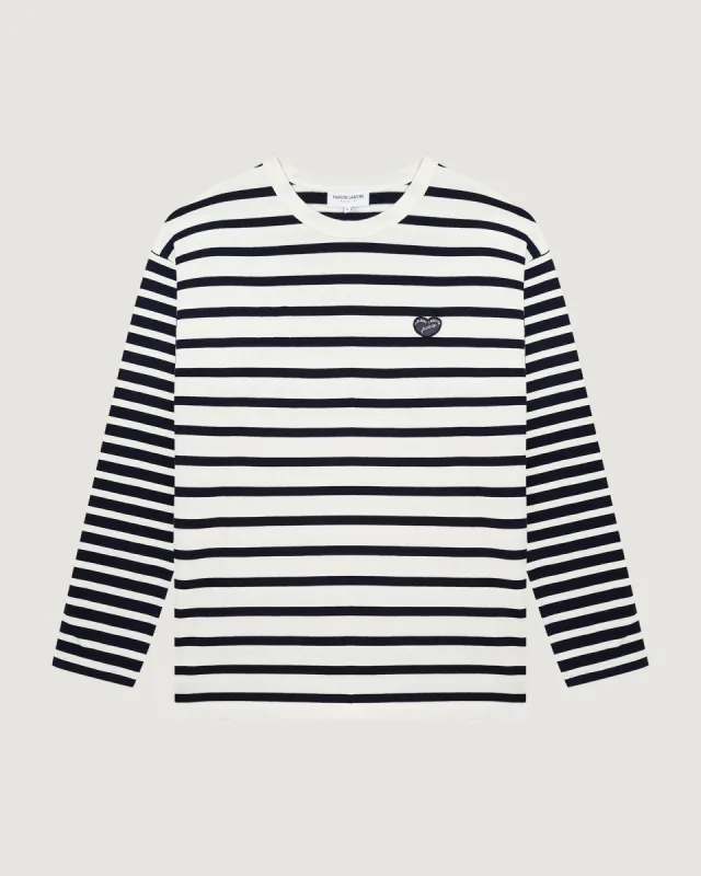 "Patch Coeur" montpar sailor shirt sold by Maison Labiche
