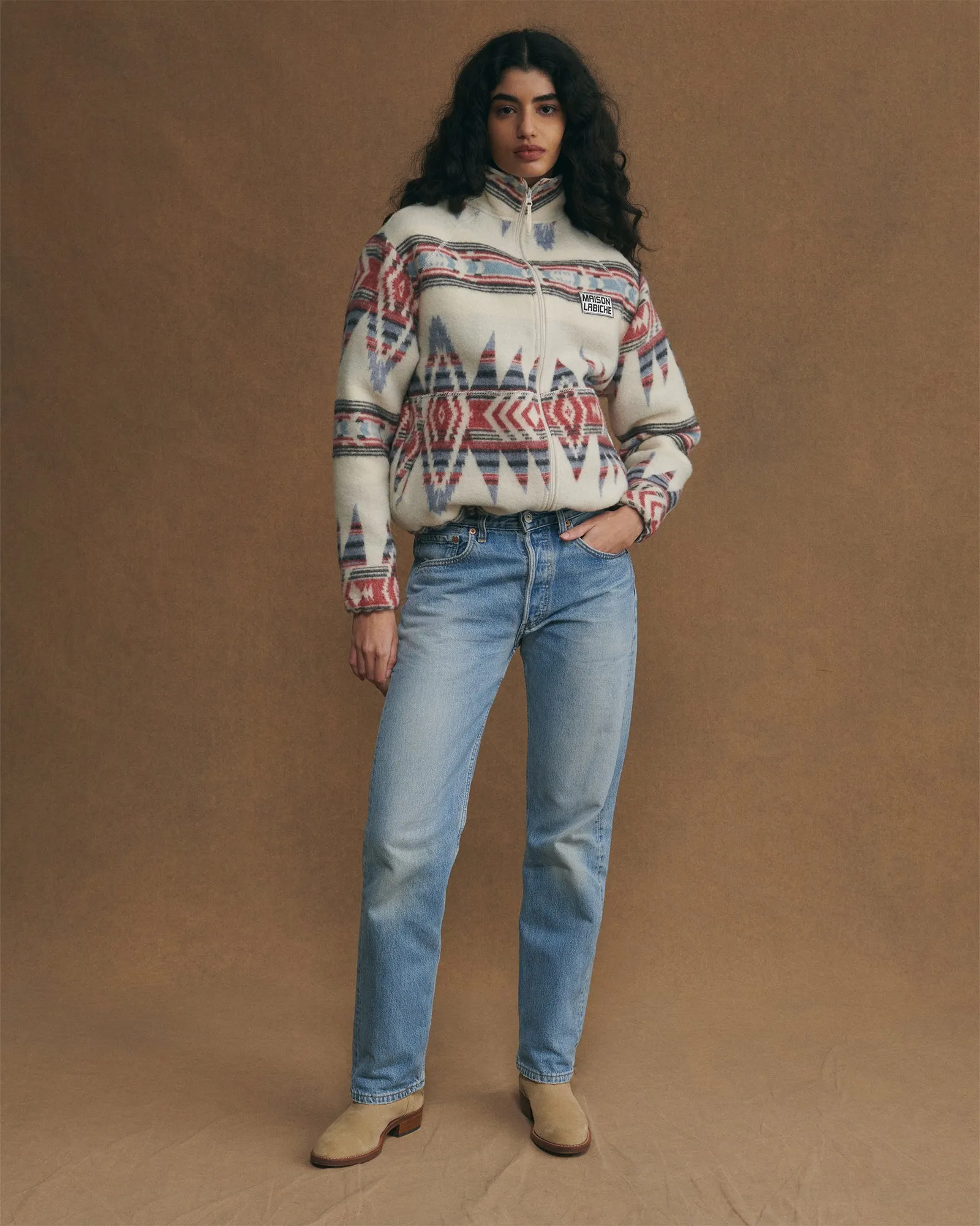 "Patch Maison Labiche" cherubini jacquard wool jacket sold by Maison Labiche product image thumbnail 4