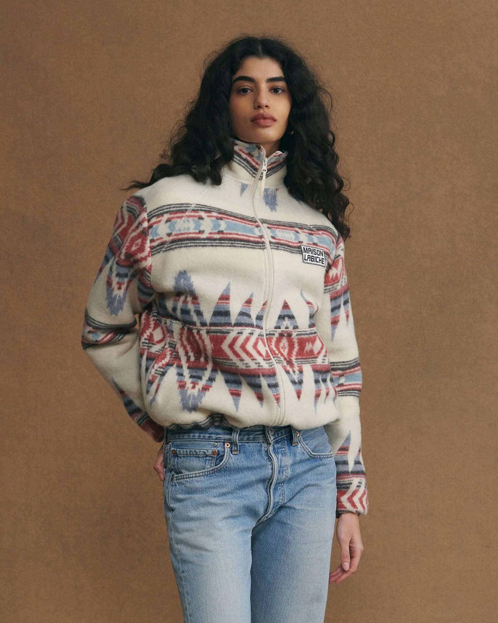 "Patch Maison Labiche" cherubini jacquard wool jacket sold by Maison Labiche product image thumbnail 2