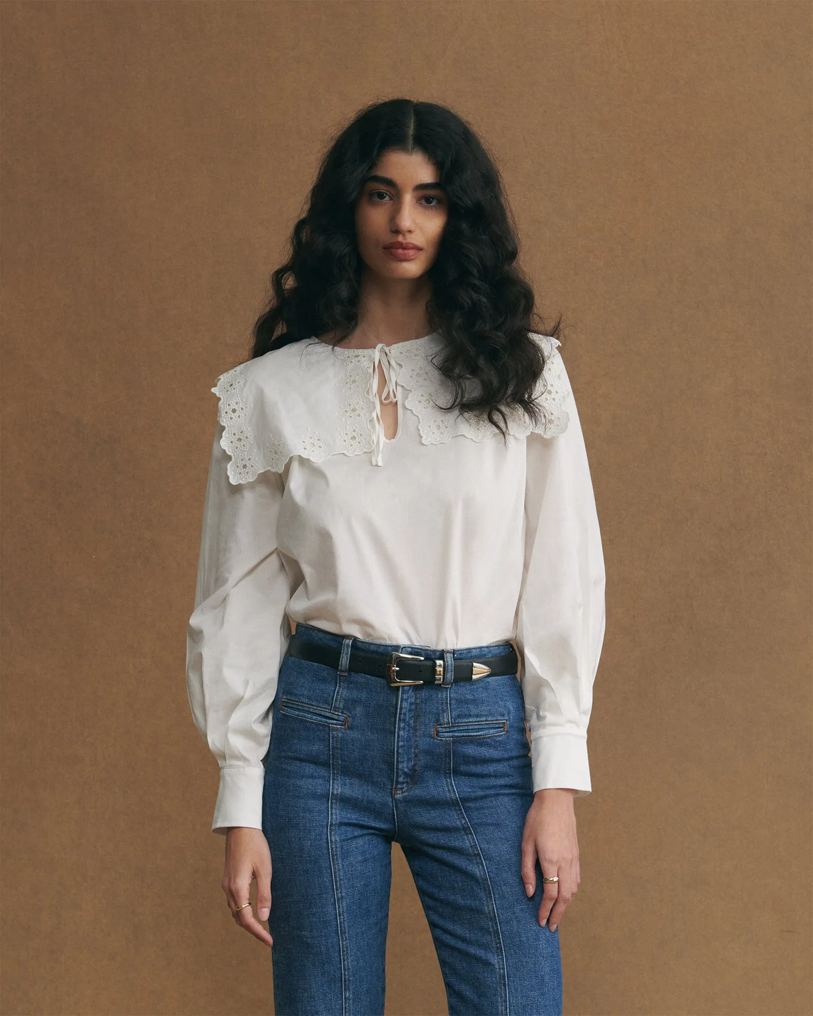 "Amour" patenne popelin shirt sold by Maison Labiche product image thumbnail 2