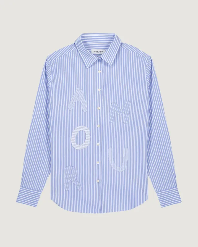 "Amour" dewet popelin shirt sold by Maison Labiche