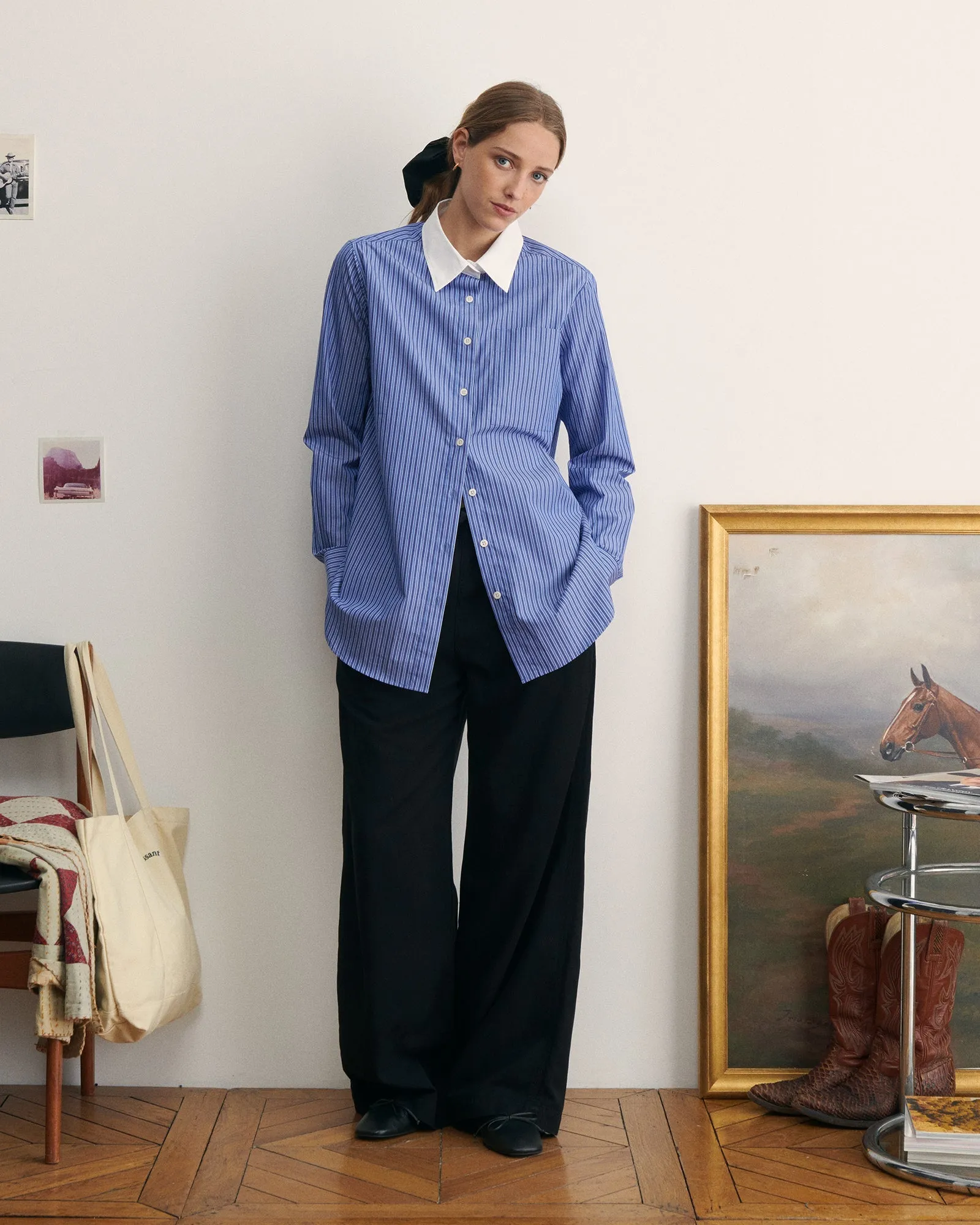 "Amour Toujours" loutil popelin shirt sold by Maison Labiche product image thumbnail 2