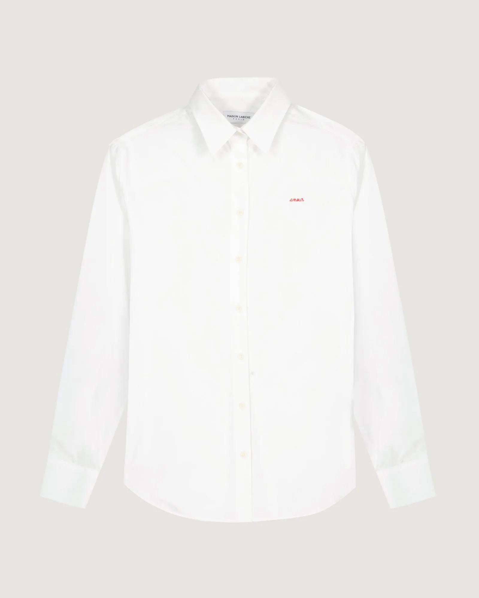 "Amour" dewet popelin shirt sold by Maison Labiche