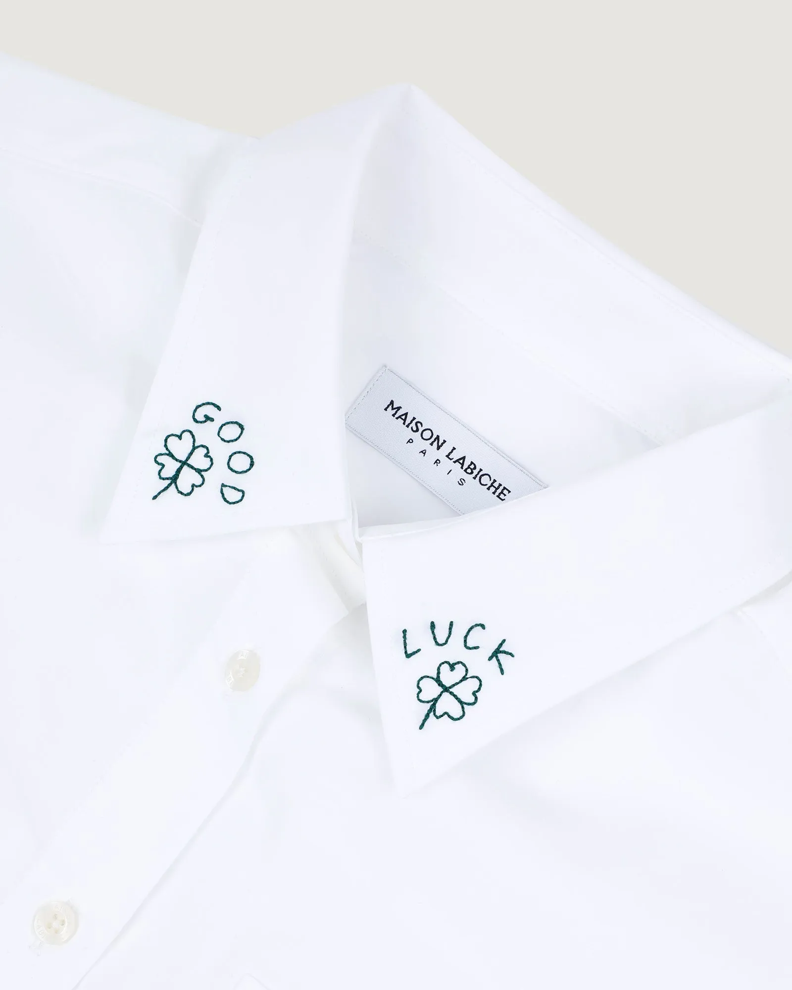 "Good Luck" loutil popelin shirt sold by Maison Labiche product image thumbnail 4