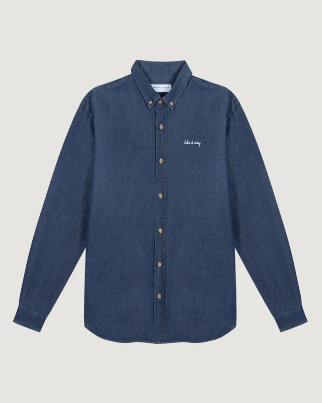 "Take It Easy" malesherbes cotton shirt sold by Maison Labiche