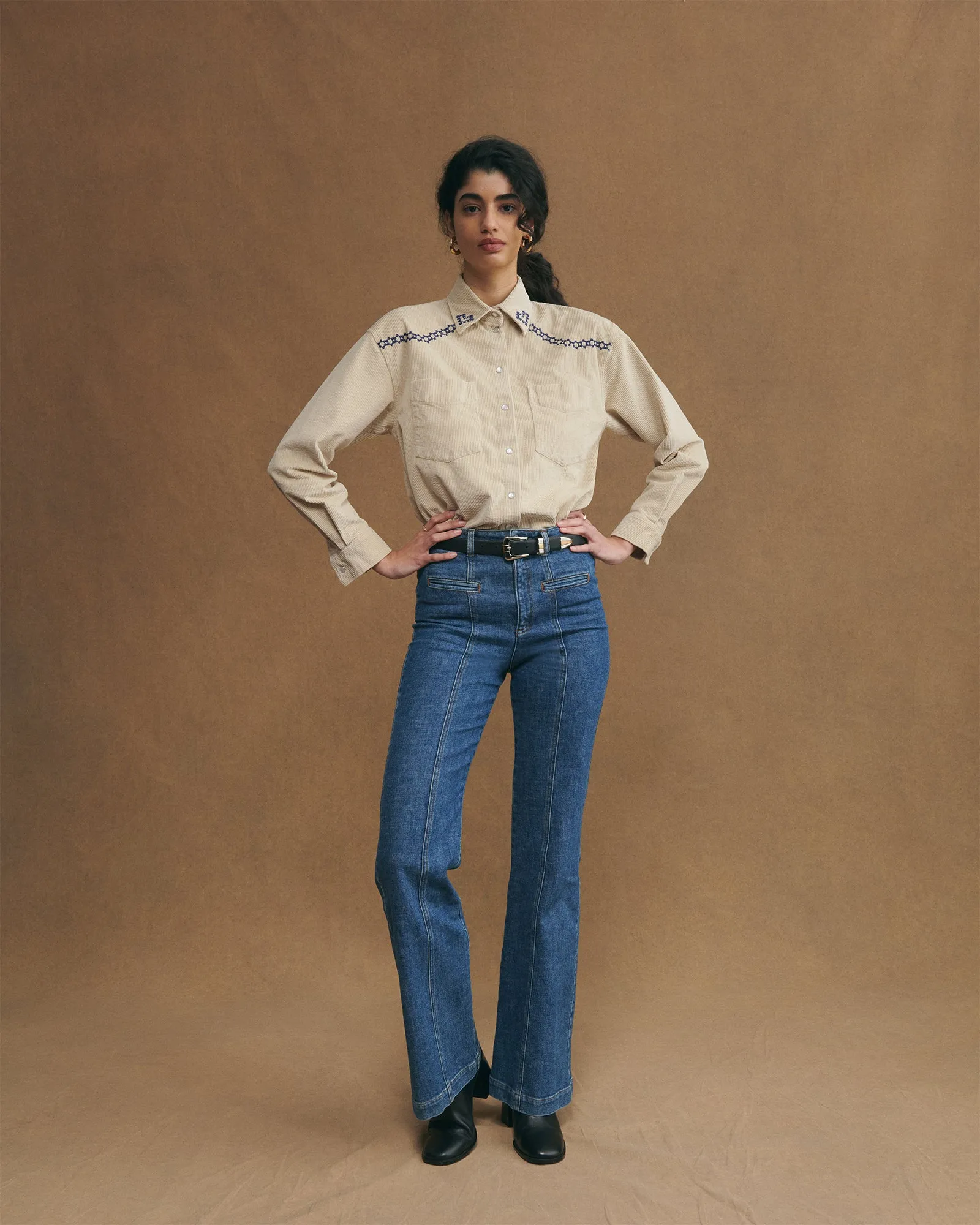 "Stars" monselet velvet shirt sold by Maison Labiche product image thumbnail 2