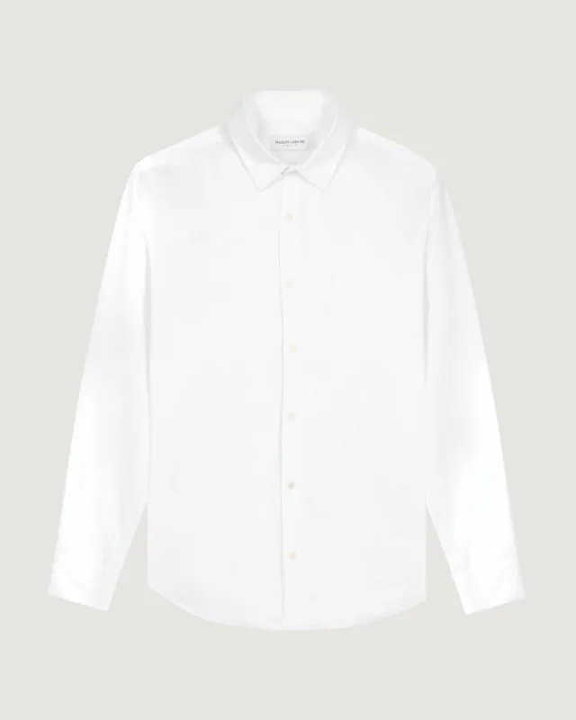 "Out Of Office" breteuil twill shirt sold by Maison Labiche