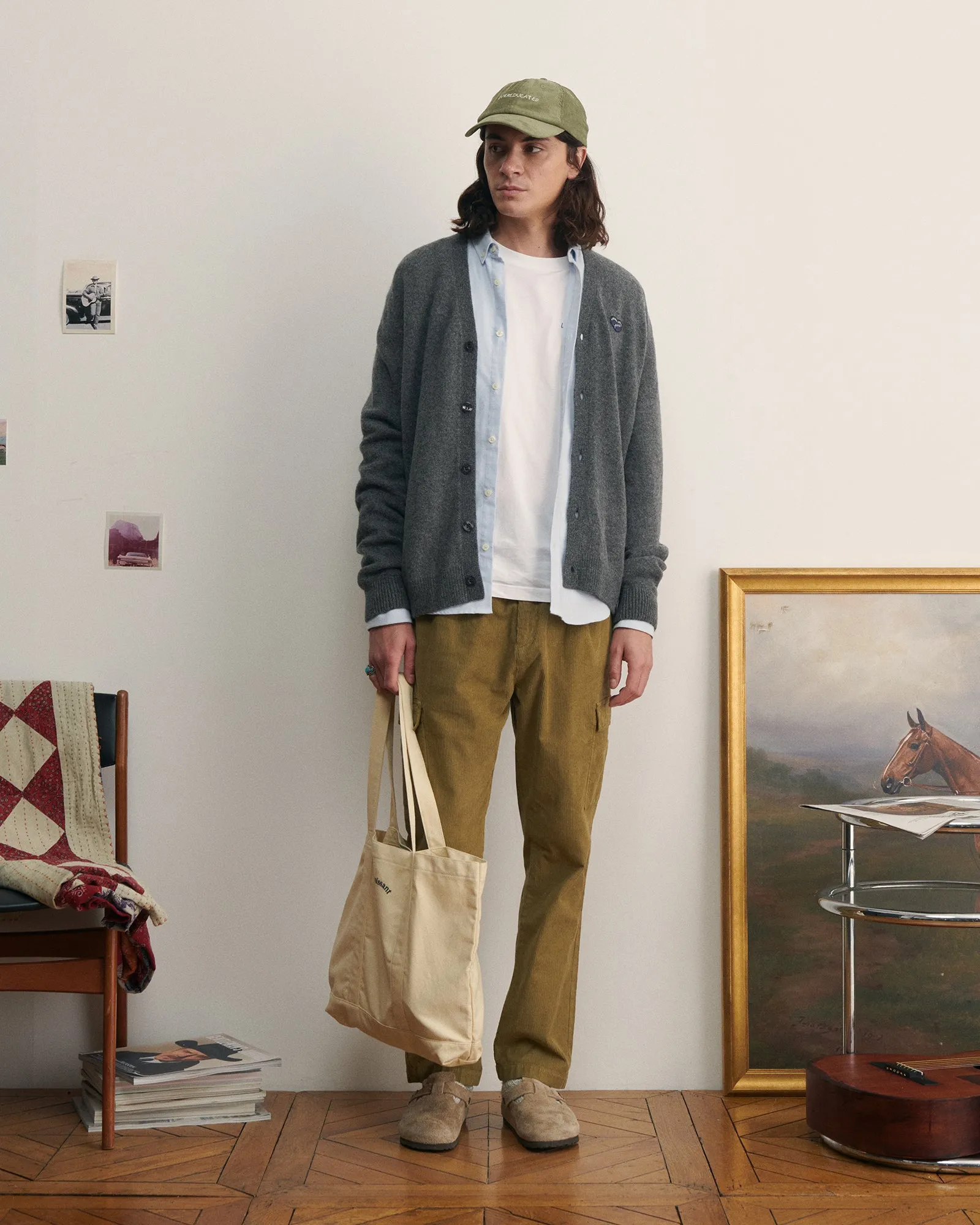 "Patch Coeur" lhomme lambswool cardigan sold by Maison Labiche product image thumbnail 4