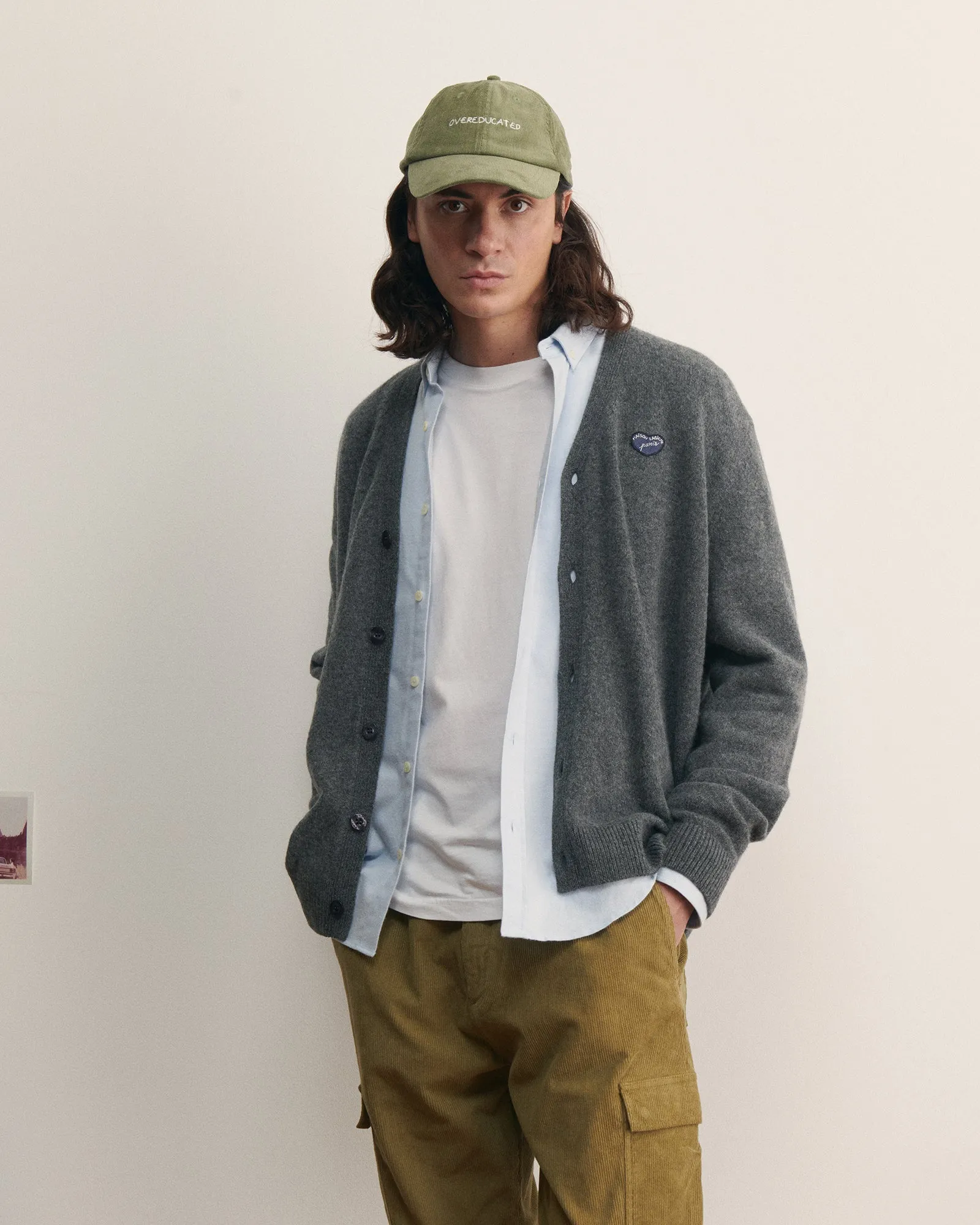 "Patch Coeur" lhomme lambswool cardigan sold by Maison Labiche product image thumbnail 3