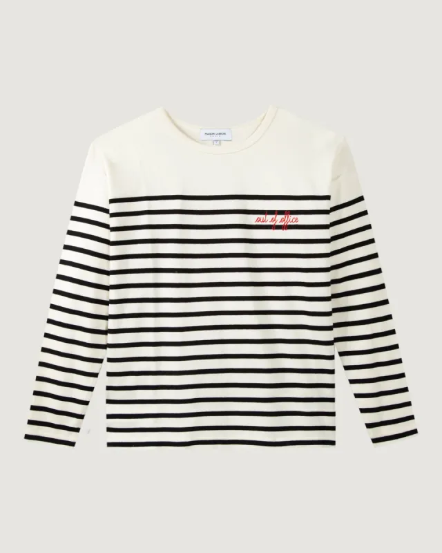 "Out Of Office" montpar sailor shirt sold by Maison Labiche