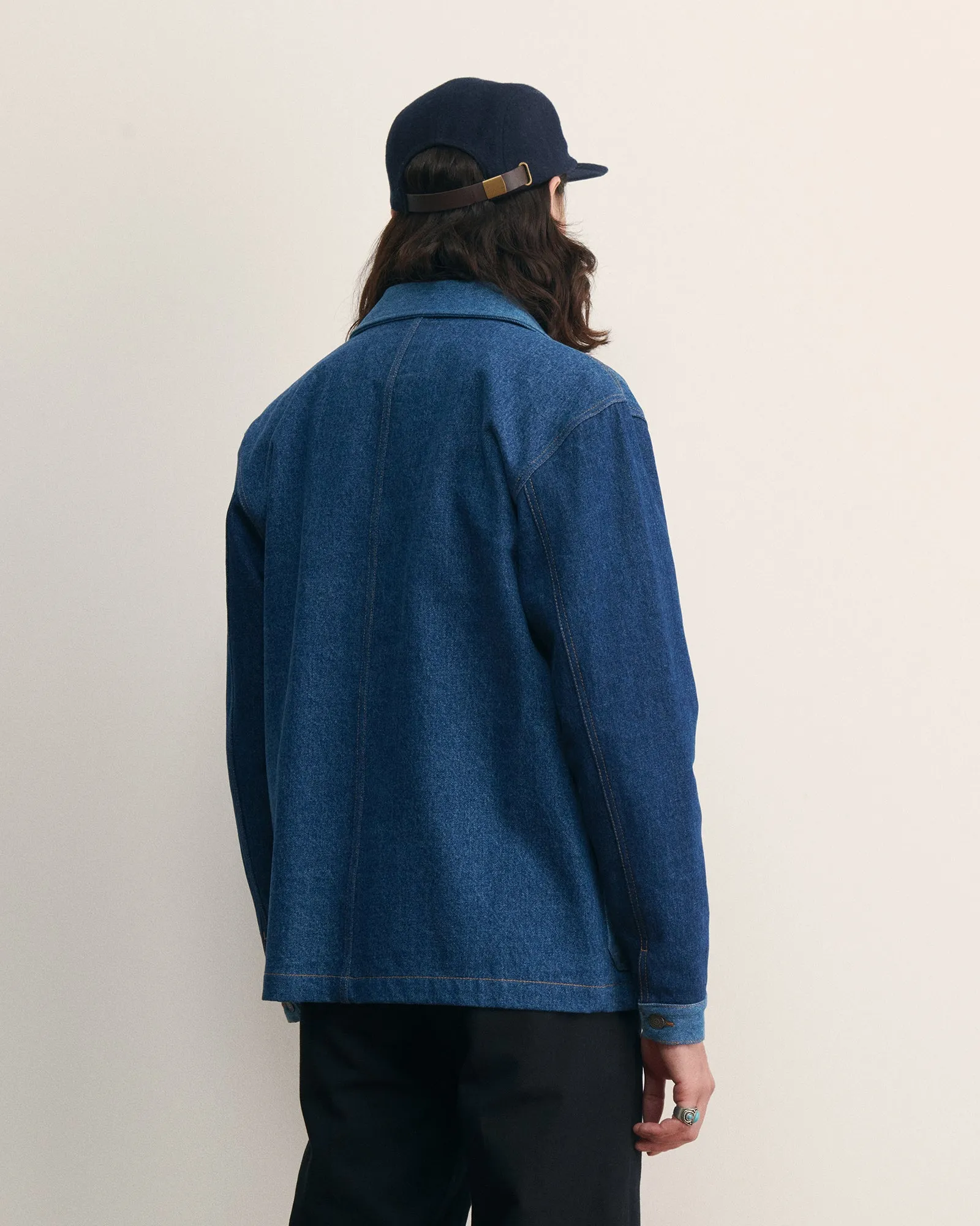 "Good Vibes" sébasto patchwork denim jacket sold by Maison Labiche product image thumbnail 4