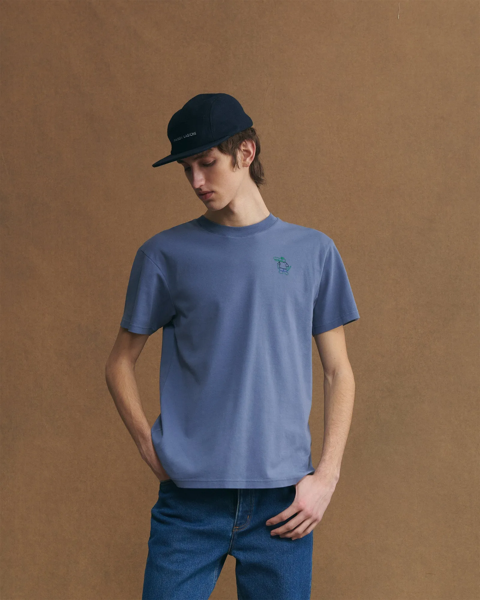 "Croco The Man" patureau oversized t-shirt sold by Maison Labiche product image thumbnail 3