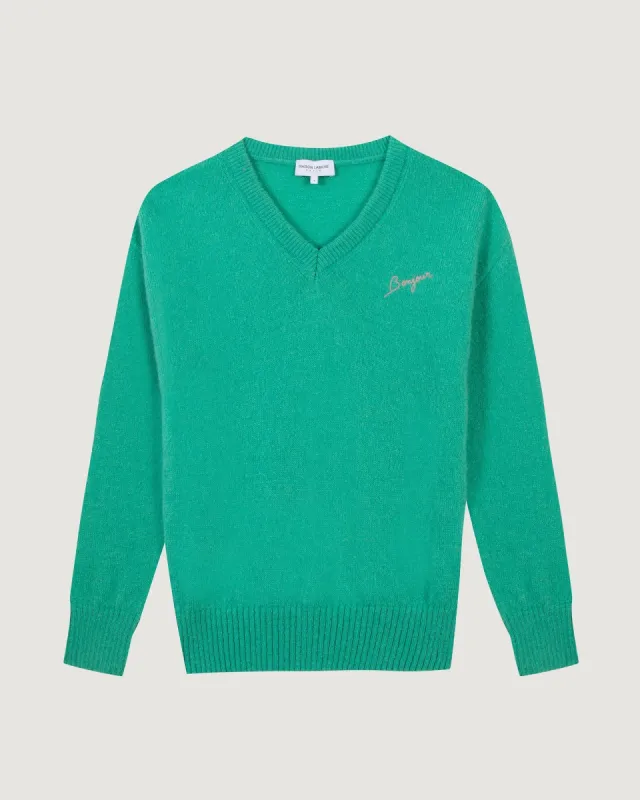 "Bonjour" bernier sweater sold by Maison Labiche