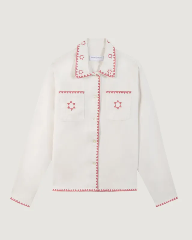 "Stars" pisan tencel shirt sold by Maison Labiche
