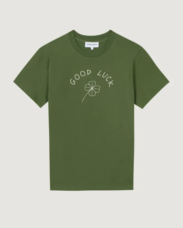 "Good Luck" popincourt t-shirt sold by Maison Labiche