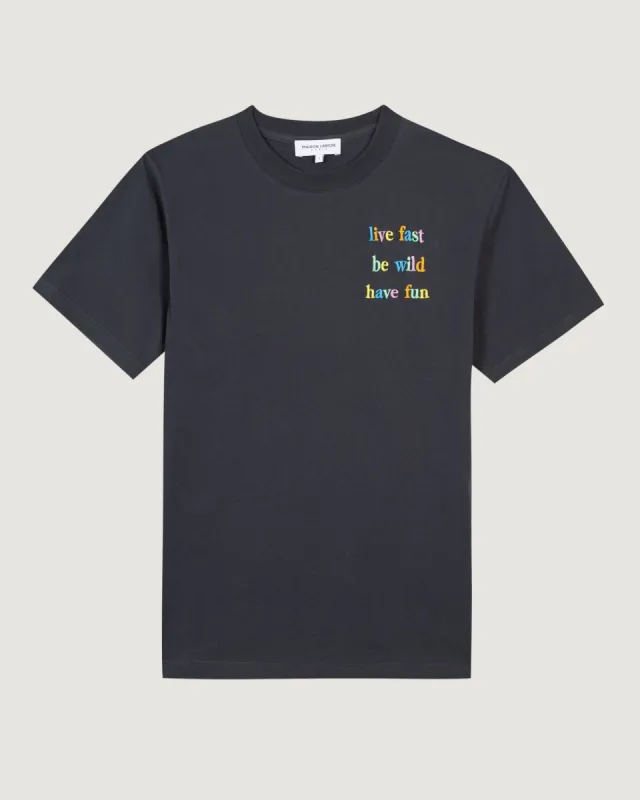 "Live Fast" popincourt t-shirt sold by Maison Labiche