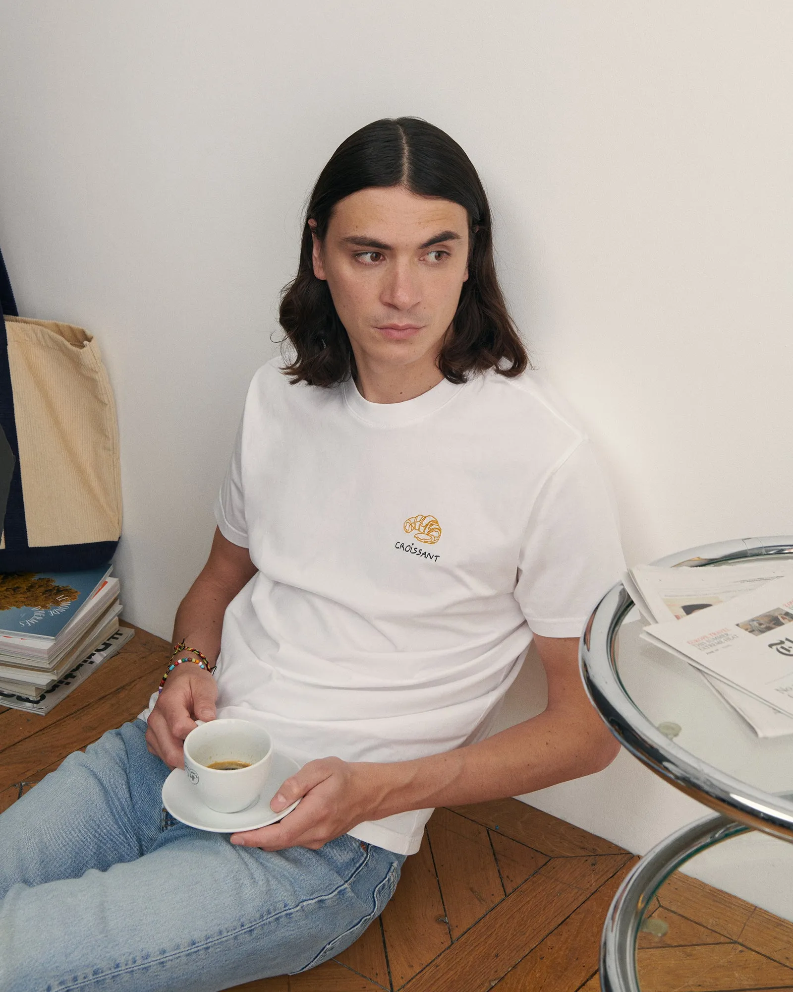"Croissant" Unisex popincourt t-shirt sold by Maison Labiche product image thumbnail 4