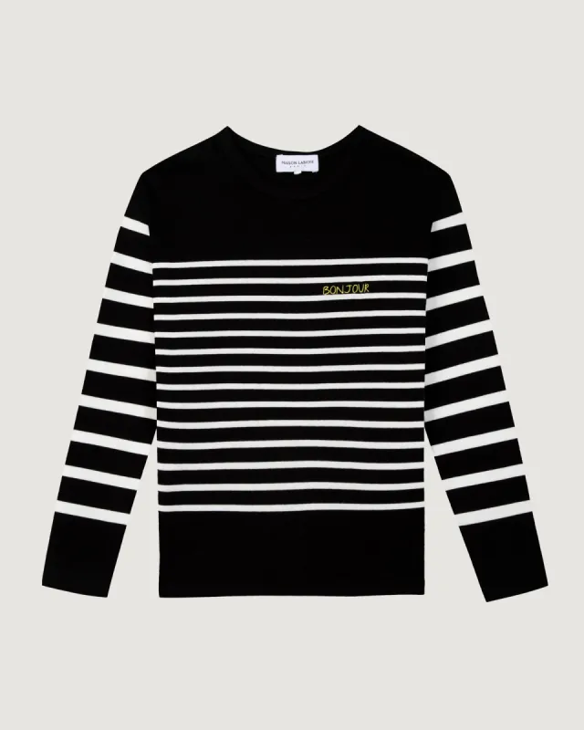 "Bonjour" montpar sailor shirt sold by Maison Labiche