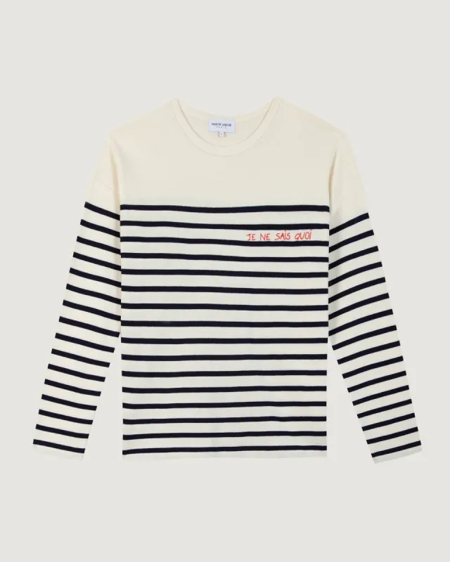 "Je Ne Sais Quoi" montpar sailor shirt sold by Maison Labiche