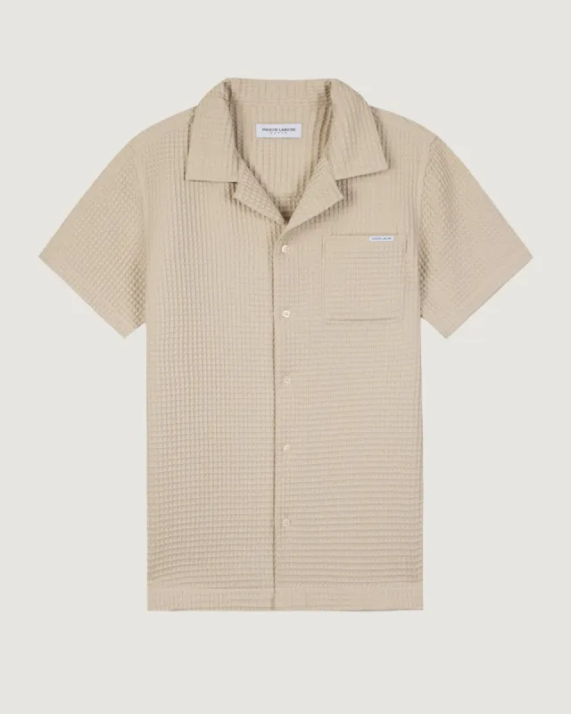 "Waffle Cotton" germain shirt sold by Maison Labiche