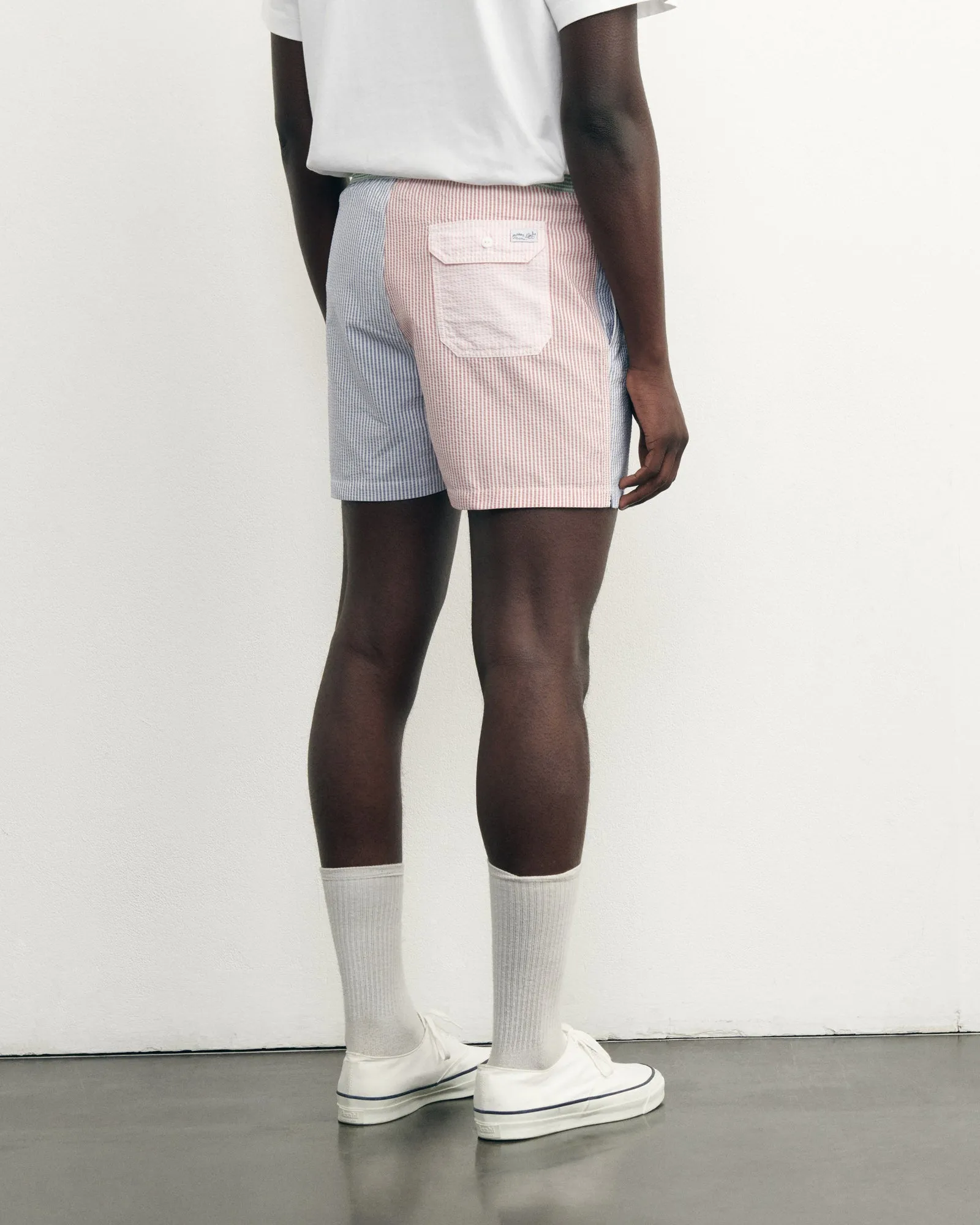 "French Touch" maillot seersucker swim shorts sold by Maison Labiche product image thumbnail 4