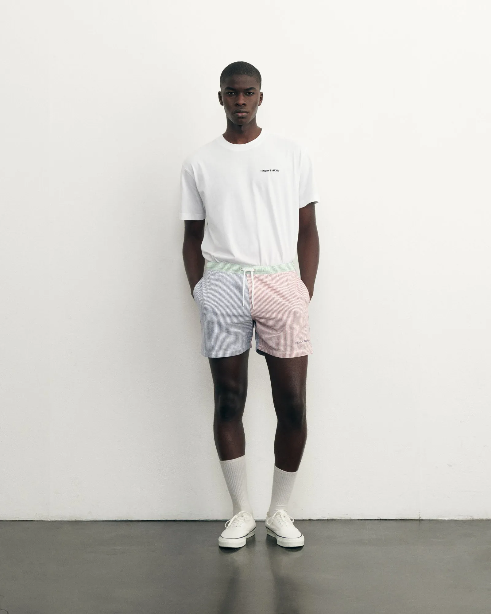 "French Touch" maillot seersucker swim shorts sold by Maison Labiche product image thumbnail 2