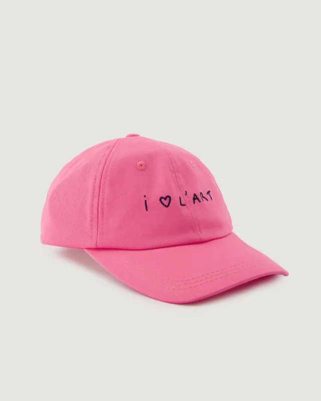 "I Love Art" beaumont cap sold by Maison Labiche