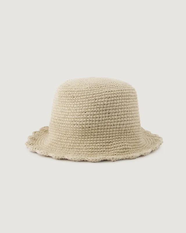 "Crocheted" boilly bucket hat sold by Maison Labiche