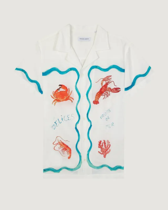 "Seafood" morney shirt sold by Maison Labiche