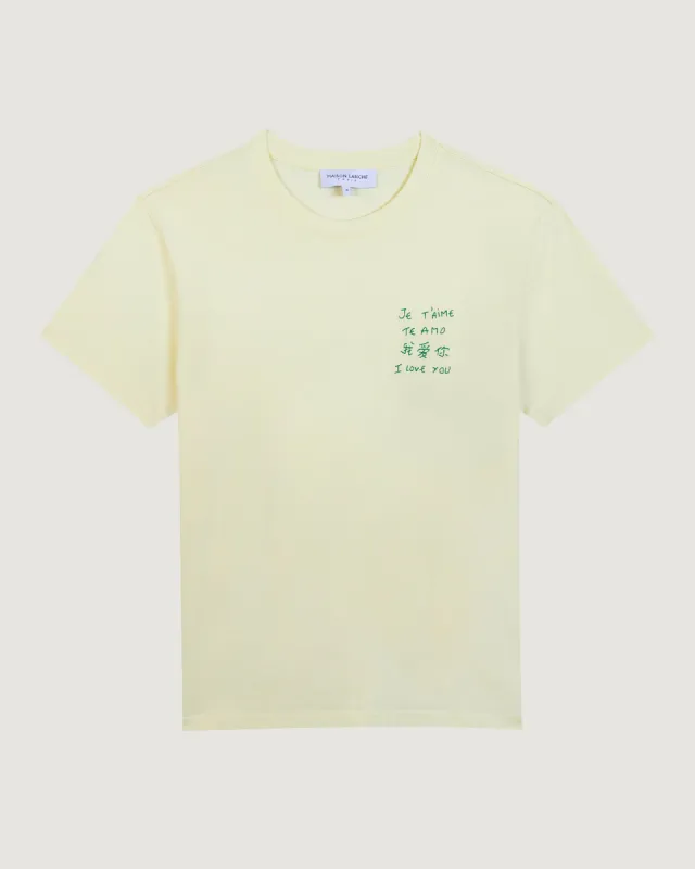 "Je T Aime Te Amo" popincourt t-shirt sold by Maison Labiche