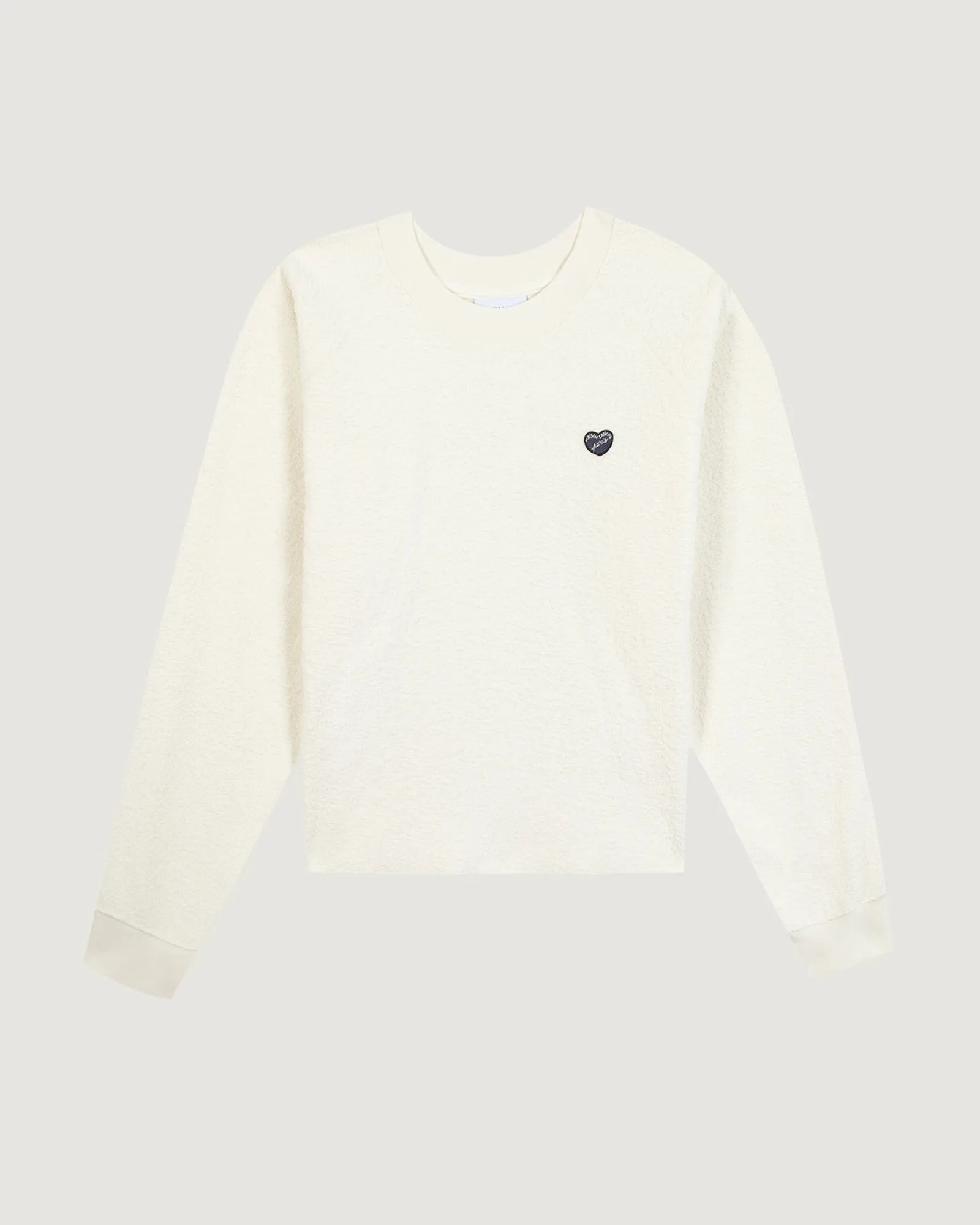 "Patch Coeur" casel terrycloth sweatshirt sold by Maison Labiche
